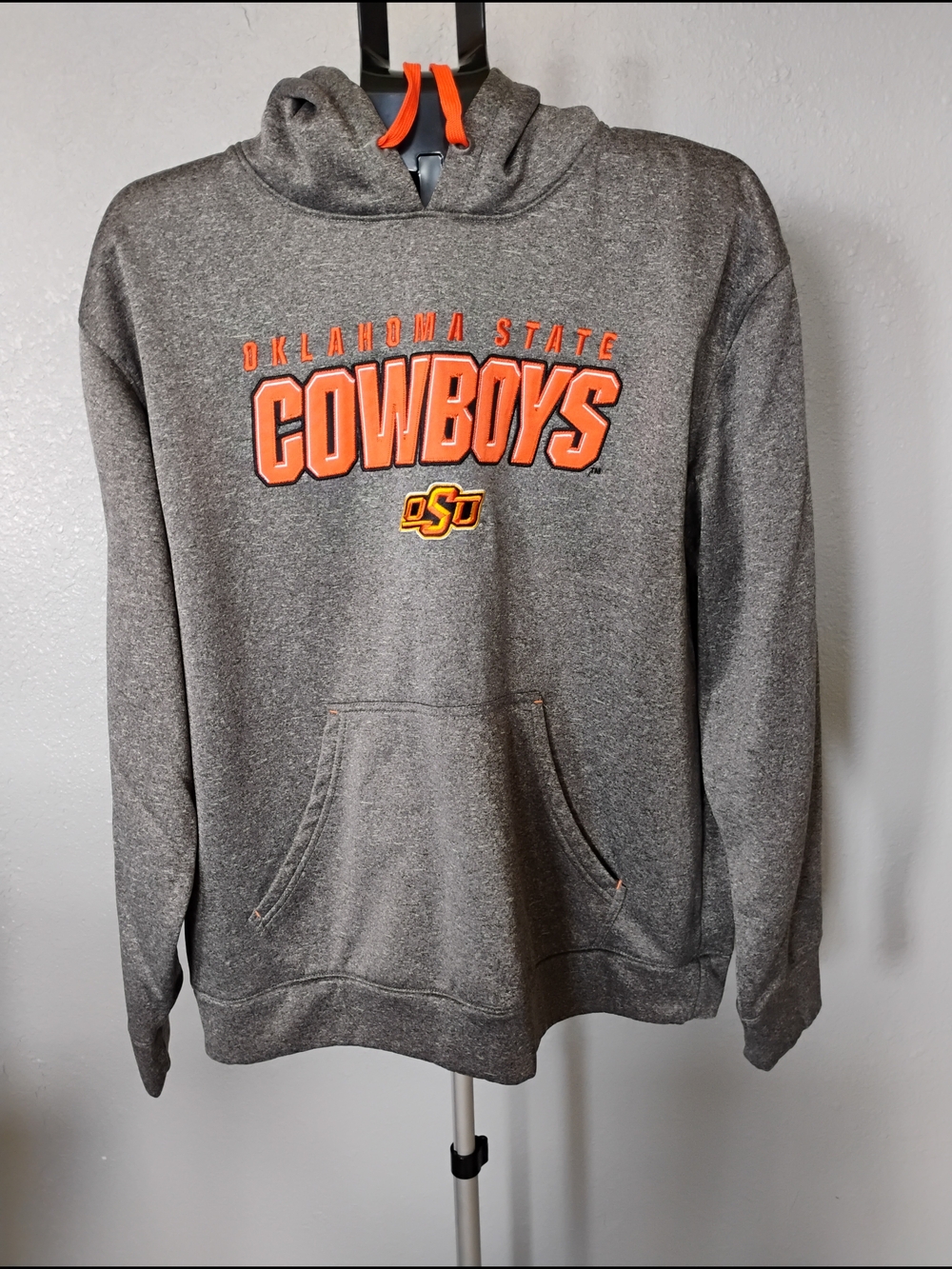 Champion Gray Oklahoma State Cowboys Hooded Sweatshirt with Orange Logo